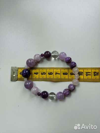 Браслет из натуральных камней: чароит, др