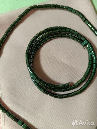 Бусы и браслет из гематита