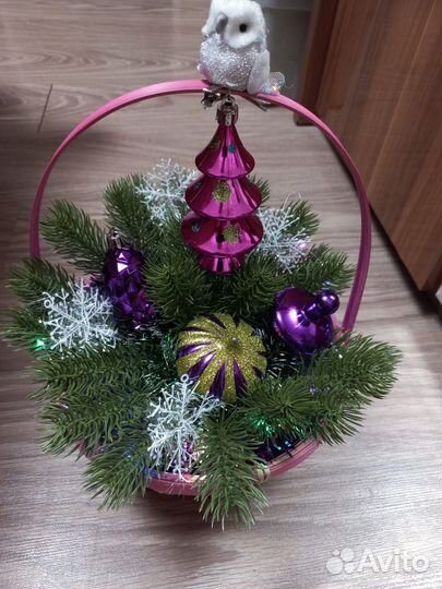 Новогодняя композиция с подсветкой