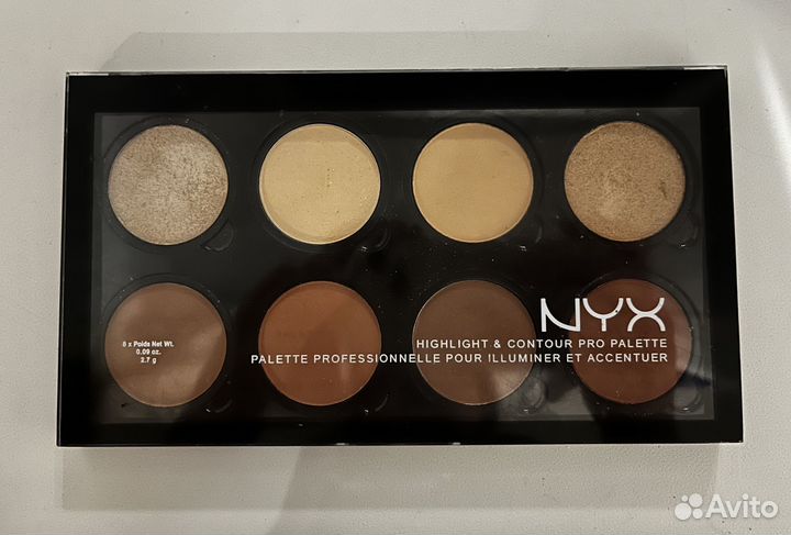 2 палетки для макияжа Nyx и 7days