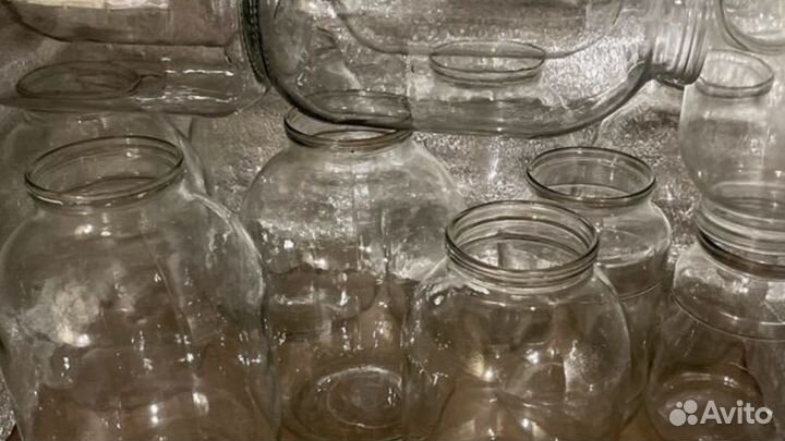 Банки стеклянные разнокалиберные