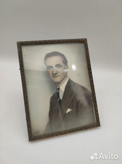 Антикварная рама с фото размер 11*8 см, нач. X