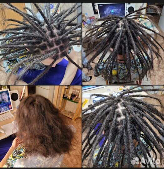 Натуральные дреды заплетение расплетение коррекция