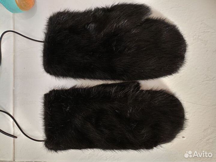 Варежки из меха норки