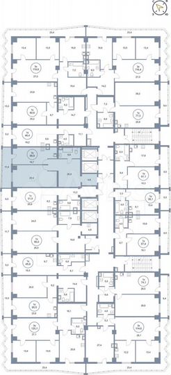 1-к. квартира, 88,8 м², 13/25 эт.