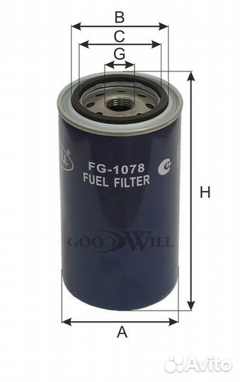 Фильтр топливный goodwill FG1078