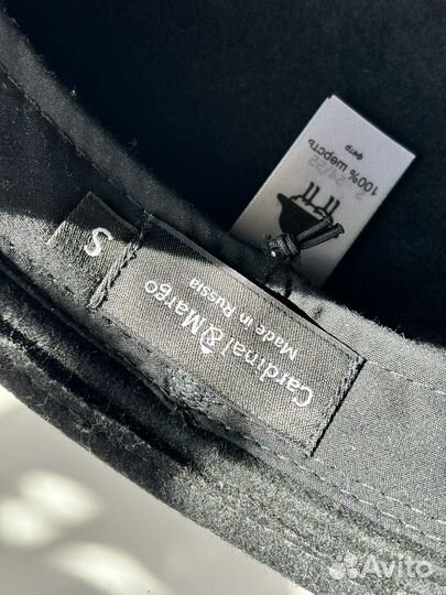 Шапка шлем из фетра с ушками S