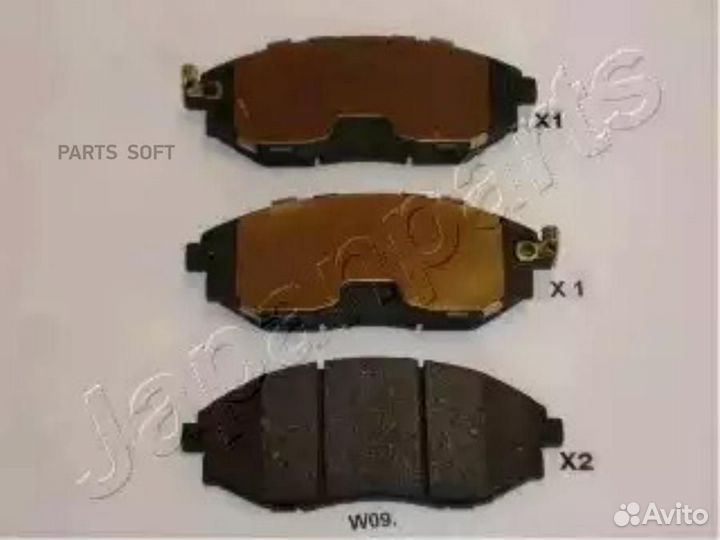 Japanparts PA-W09AF Колодки тормозные дисковые