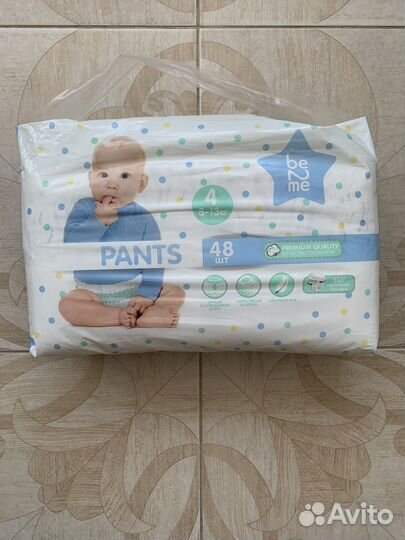 Подгузники трусики be2me 4