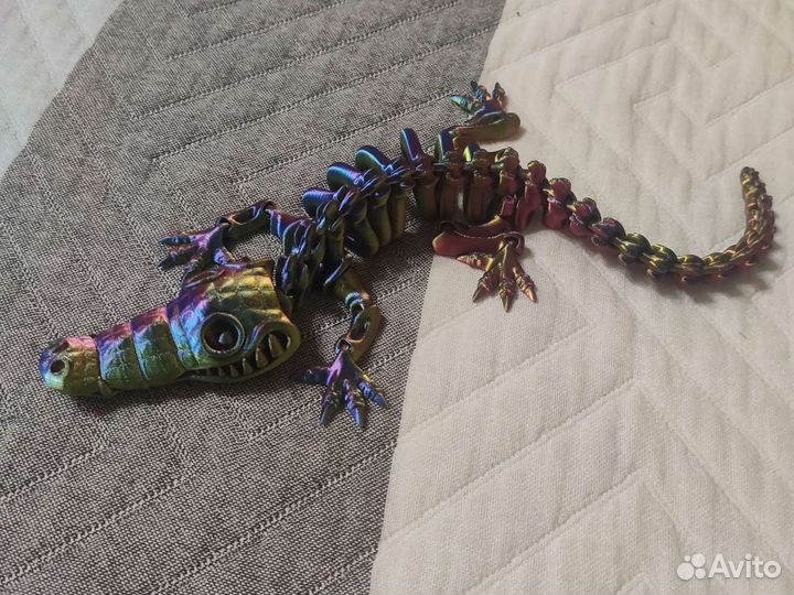 Крокодил подвижный, скелетон