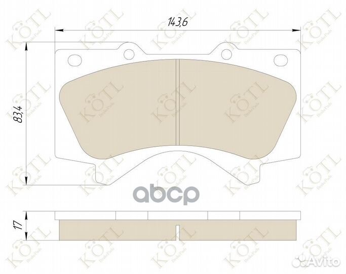 Колодки тормозные toyota land cruiser j200 4.5d