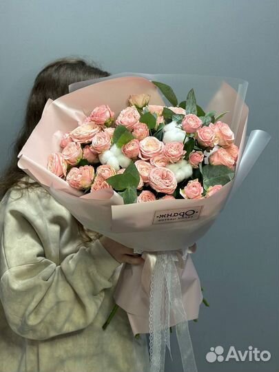 11 Кустовая Роза, Букет 60 см