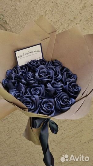 Букеты из атласных лент