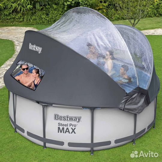 Бассейн 366х100 с куполом