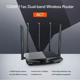 Wi-Fi роутер Tenda AC7 Б/У