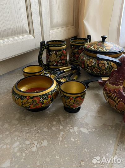 Хохлома набор посуды