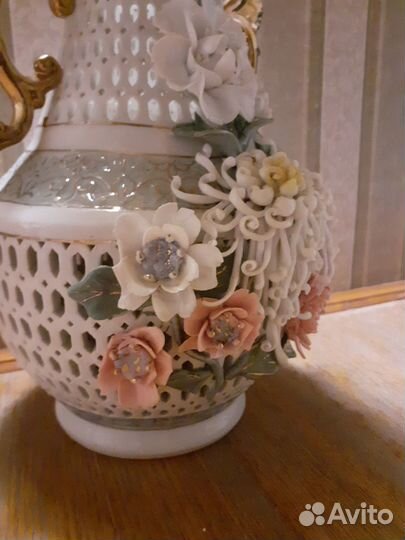 Ваза фарфоровая для сухоцветов