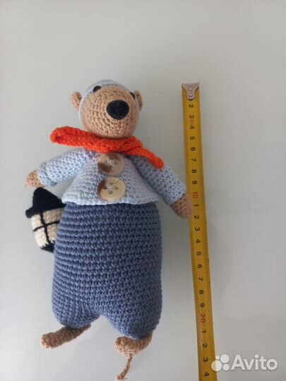 Новая вязаная мягкая игрушка мышка мышонок