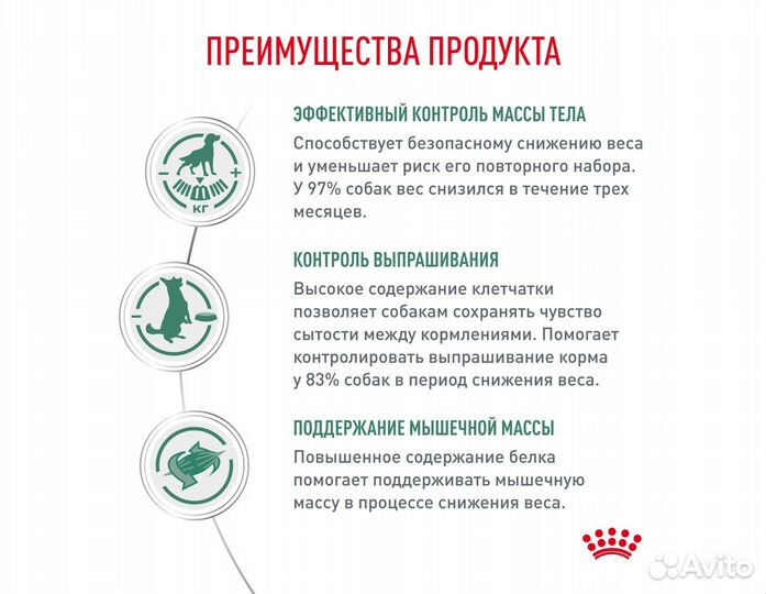 Корм Royal Canin д/собак, контроль избыточного вес