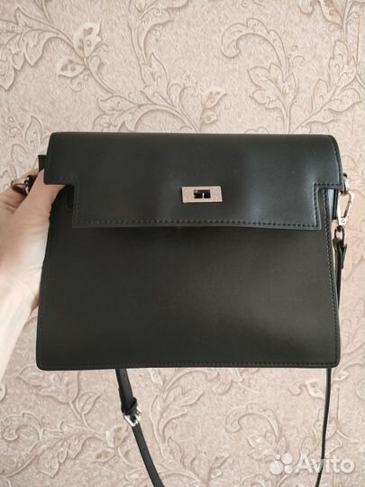 Сумка женская натуральная кожа черная
