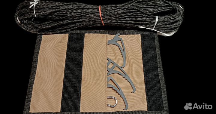 Кошка крюк стальная 5мм (сумка, карабин,шнур)