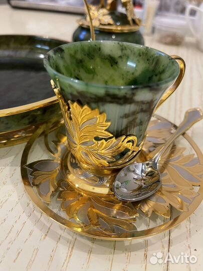Кофейный сервиз из нефрита Клементина