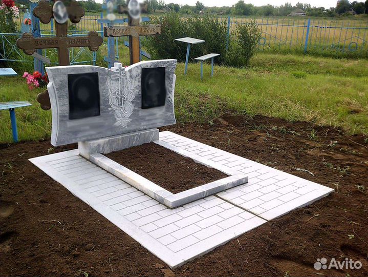 Благоустройство могил Частник памятники плитка