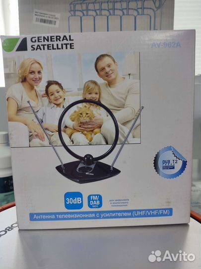 Комнатная DVB-T2 антенна General Satellite AV-962A