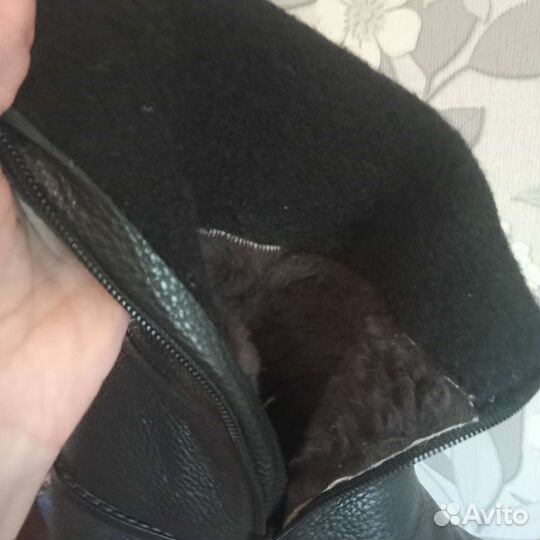 Сапоги зимние кожаные