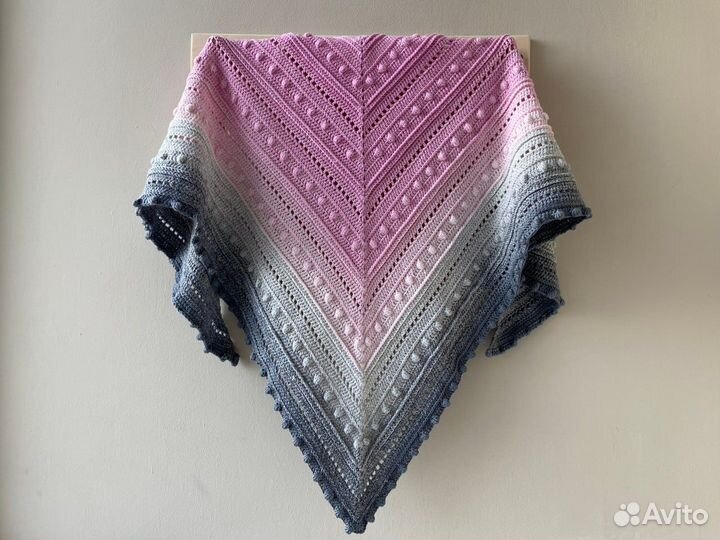 Бактус вязаный шаль шарф палантин косынка