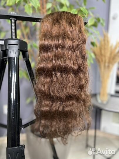 Натуральные волосы для наращивания 57 см 125 рыжий