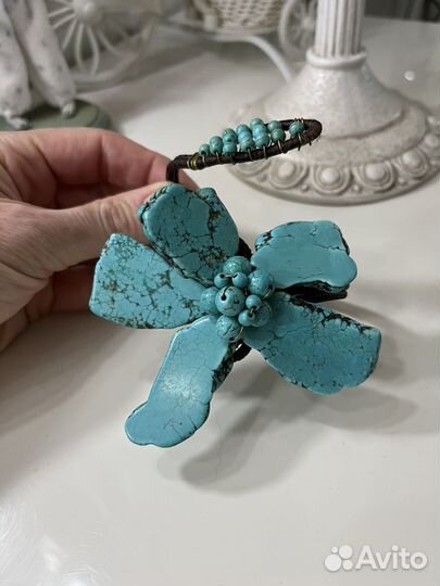 Браслет из натуральной бирюзы