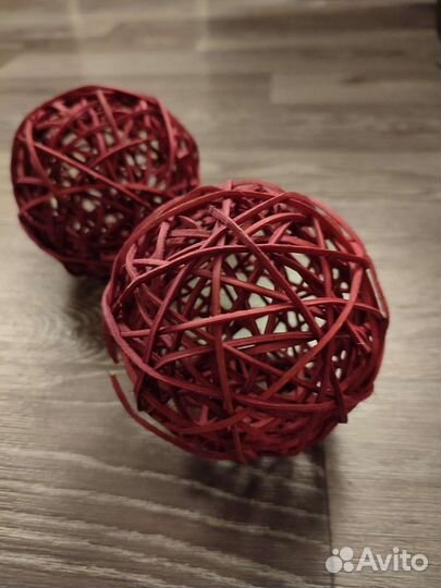 Шары из ротанга для интерьера