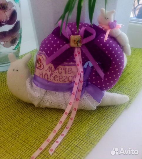 Интерьерная игрушка Улитка / кукла тильда