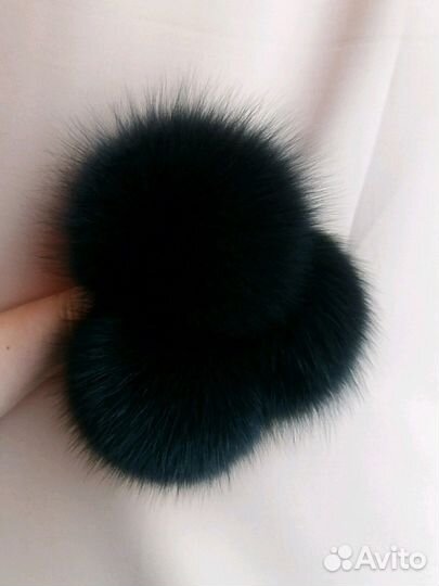Натуральные помпоны для шапок