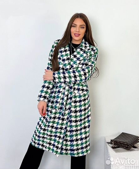 Новое пальто женское гусиная лапка 42 44 46 48