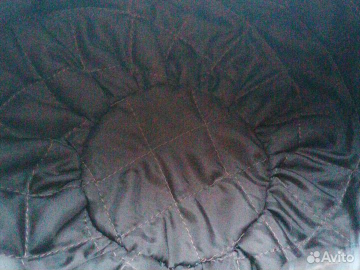 Берет женский норковый с небольшим козырьком