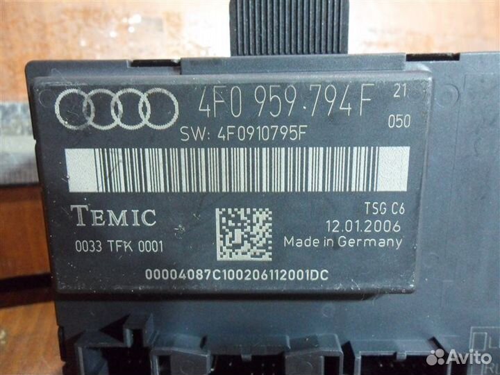 Блок управления двери задний правый Audi A6 C6 4F