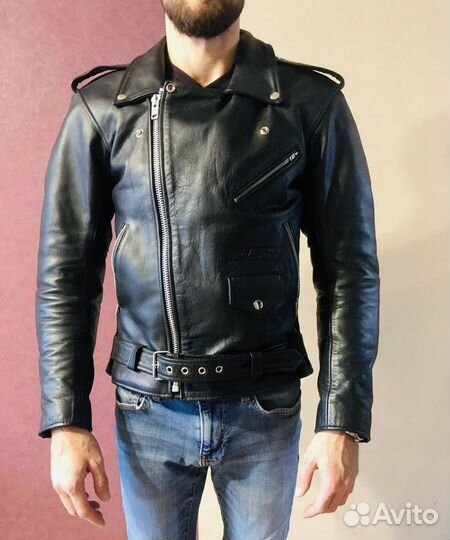 Мотоциклетная кожаная куртка