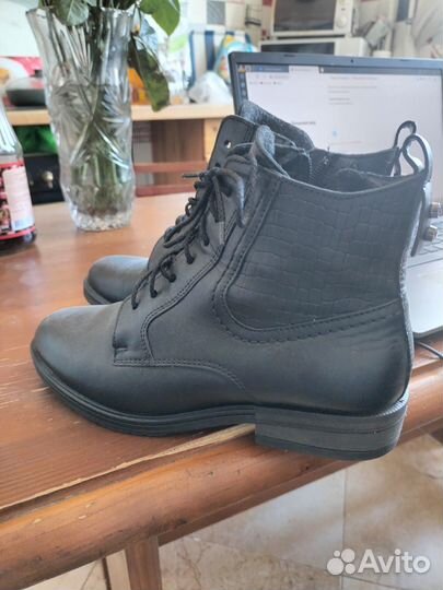 Кожаные ботинки женские 37 р-р