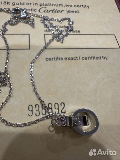 Кулон cartier love vgold