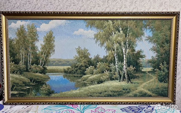 Картина в раме гобелен