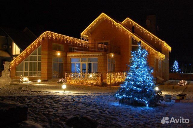 Новогоднее украшение домов