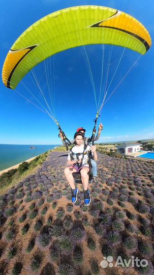 Полет на параплане в Голубицкой Кучугуры Анапа