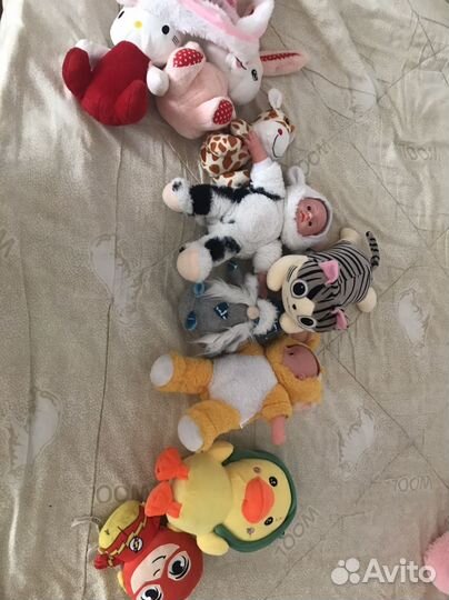 Мягкие игрушки много пакетом