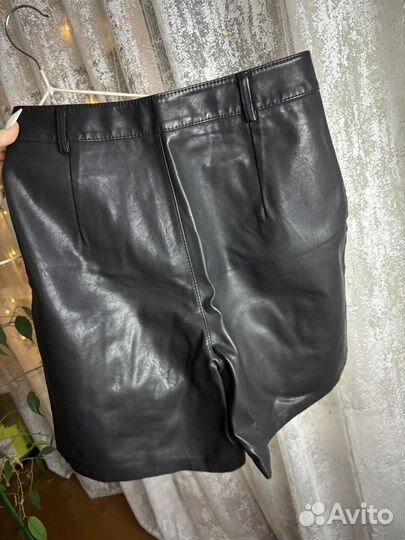 Шорты женские кожаные
