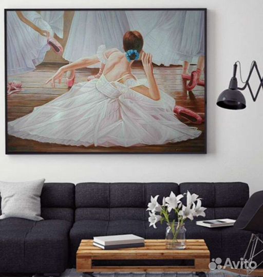 Красивая картина маслом Балерина Ручная работа
