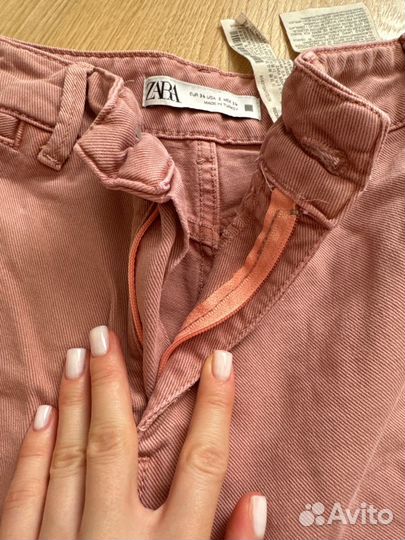 Джинсы zara 34 широкие