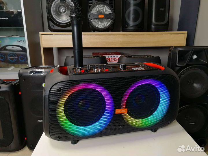 Портативная колонка Bluetooth микрофон караоке