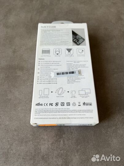 Кабель Adam Elements PeAk II USB-C-Lightning 1.2m